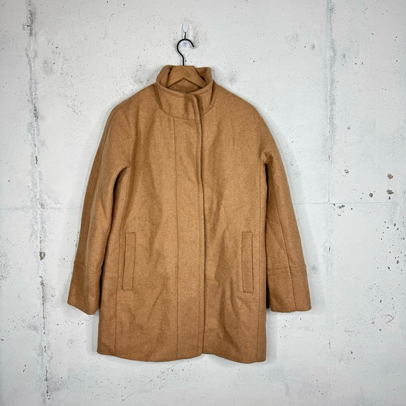 J. Crew Jackets & Blazers - J.Crew Mid Length Village Boiled Wool City Coat 8 Tan